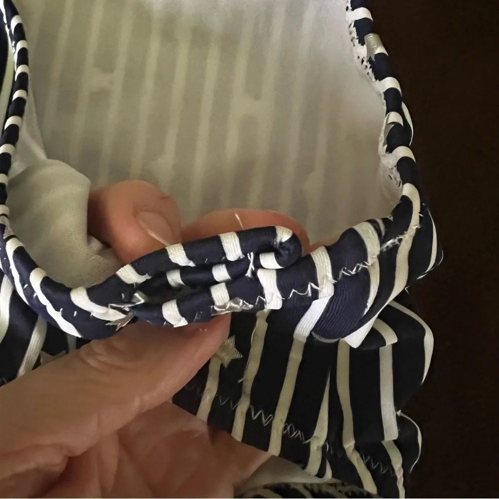 Jessica Simpson blue stars & stripes one piece swimsuit, has been ALTERED, M-L.